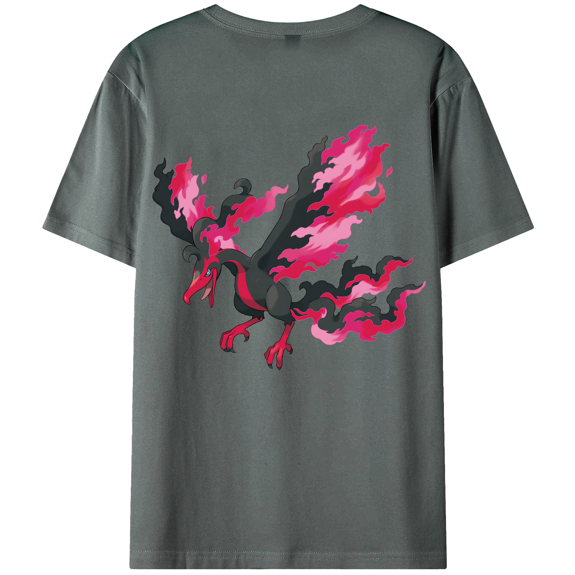 （画像用） ポケットモンスター Pokémon 綿100％ メンズ半袖Tシャツ（バックプリント） 通気性